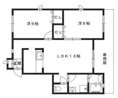 ルシエール本城【1階】の間取り