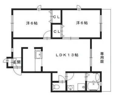 ルシエール本城【1階】の間取り