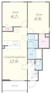 グローブ・キリ【1階】の間取り