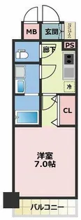 ファーストフィオーレ新町ファジスタ【9階】の間取り