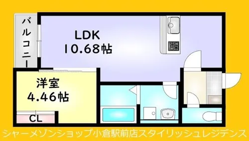 BRAVE BASE三萩野【3階】の間取り