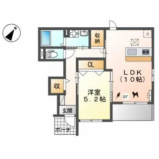 サンモール・彩都【1階】の間取り