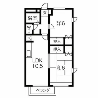 プロパティ中之町【1階】の間取り