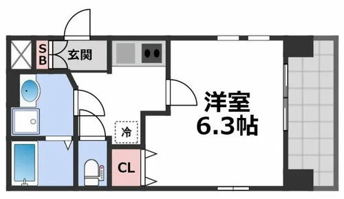 オズレジデンス布施柳通【2階】の間取り