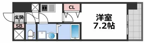 CASSIA高井田SouthCourt【9階】の間取り