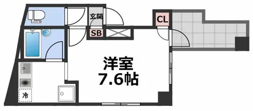 SANTO LALUZ AJIROKITA【6階】の間取り
