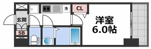 プレサンス新深江ディレット【8階】の間取り