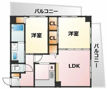 大阪府大阪市東淀川区上新庄3丁目【マンション】の間取り
