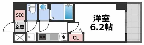 プレサンス天王寺デルニエ【11階】の間取り