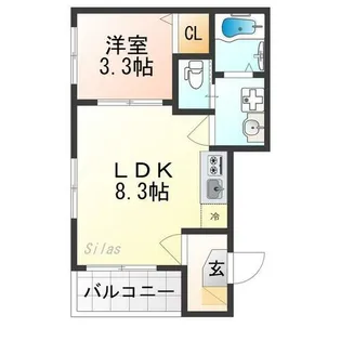 ハーモニーテラス花園寺ノ内町【1階】の間取り