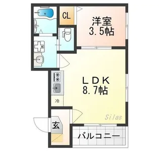 ハーモニーテラス花園寺ノ内町【1階】の間取り