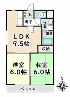 サンパティーク日向B【2階】の間取り