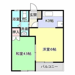 東マンションⅡ【2A号室】の間取り