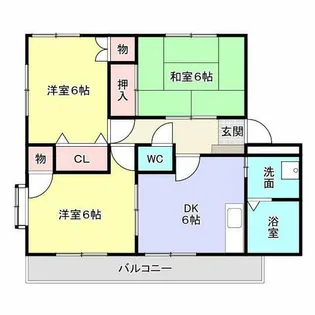 グランデージ薬師【A202号室】の間取り