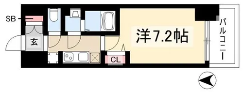 プレサンス上前津エレスタ【7階】の間取り