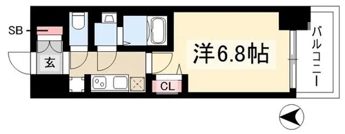 プレサンス上前津エレスタ【5階】の間取り