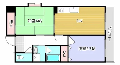 ラモードニシカワ1【7階】の間取り