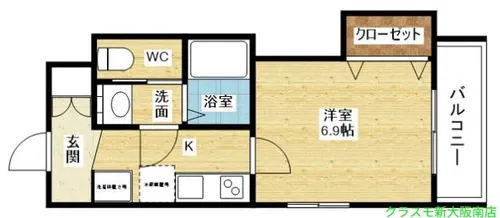 Luxe東三国Ⅲ【5階】の間取り