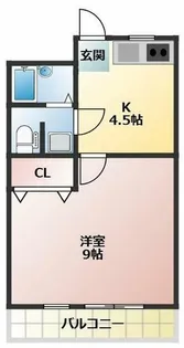 ウイングコート花田壱番館【102号室】の間取り