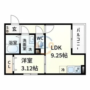 リブレメゾン淡路【1階】の間取り