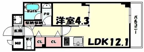 マグノリアトアロード【4階】の間取り