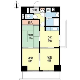 リージョン妙音【0902号室】の間取り