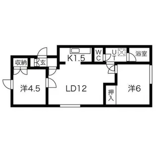 丘珠ハイツ【2階】の間取り