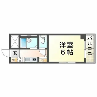 アンポワーズ武庫川レディース【5階】の間取り