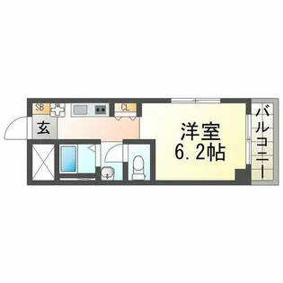 アンポワーズ武庫川レディース【2階】の間取り