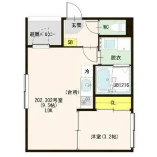 ヴィラ セレステ 八番【3階】の間取り