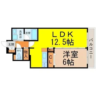 ピースアウル黒川【3階】の間取り