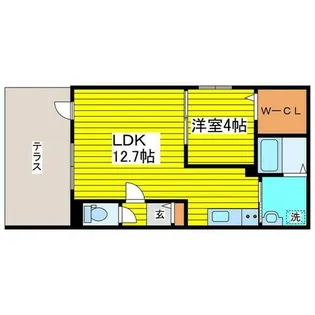 ブルーイング北7条【1階】の間取り