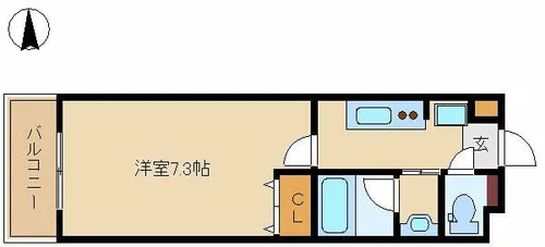 兵庫県尼崎市東塚口町1丁目【マンション】の間取り