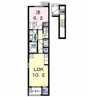 アンソレイユ【2階】の間取り