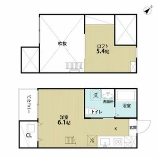 ホワイトアゲート【2階】の間取り