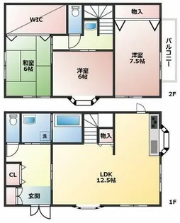 愛知県江南市古知野町久保見【一戸建】の間取り
