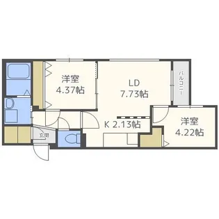 Garden Terrace4C【4階】の間取り