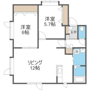 フラワービレッジ【203号室】の間取り