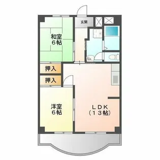 オリエンタルハイツ【4階】の間取り