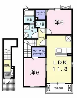 ペル ラ メール 相見【2階】の間取り