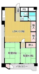 メイゾン初芝【606号室】の間取り