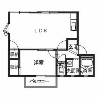 ハイツRIVER WEST【2階】の間取り