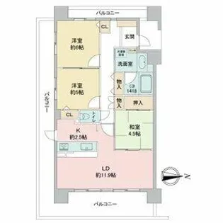 willDo黒川【5階】の間取り