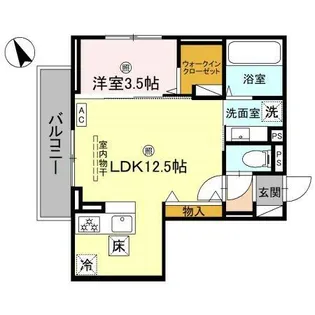 D-PLACE町坪【1階】の間取り