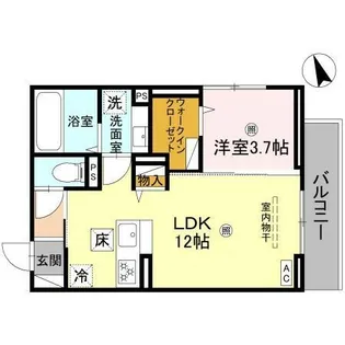 D-PLACE町坪【2階】の間取り