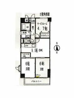 フィックスサンエージ名東【2階】の間取り