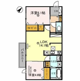 アグレアーブル【2階】の間取り