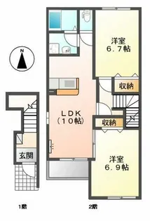 サンライトビュー【2階】の間取り