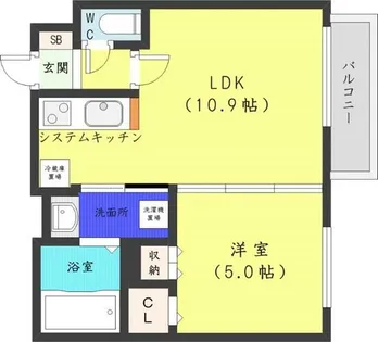 プライマル札幌円山【4階】の間取り