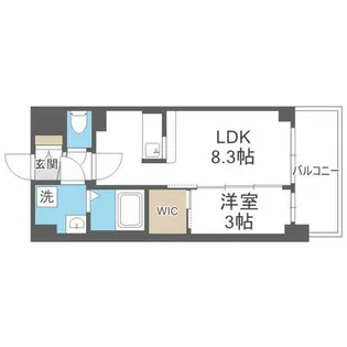 MAXIV CROS 江坂【2階】の間取り